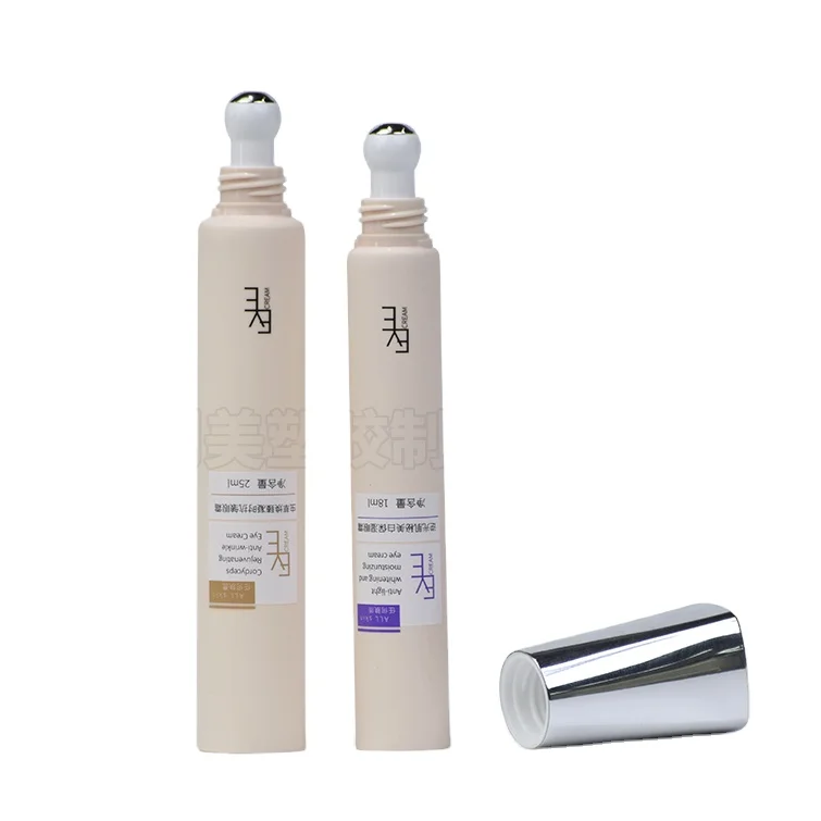 22mm Square Head Embedded Eye Cream Tube for Eye Creams Serums Plastic Laminated Tube with ABS PP PE Zinc Alloy Cap