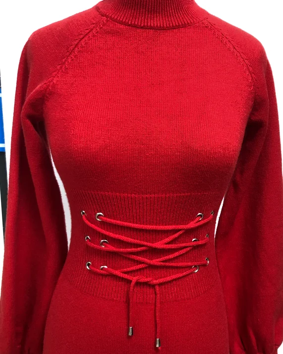 women autumn&winter highneck warm knitted sweater