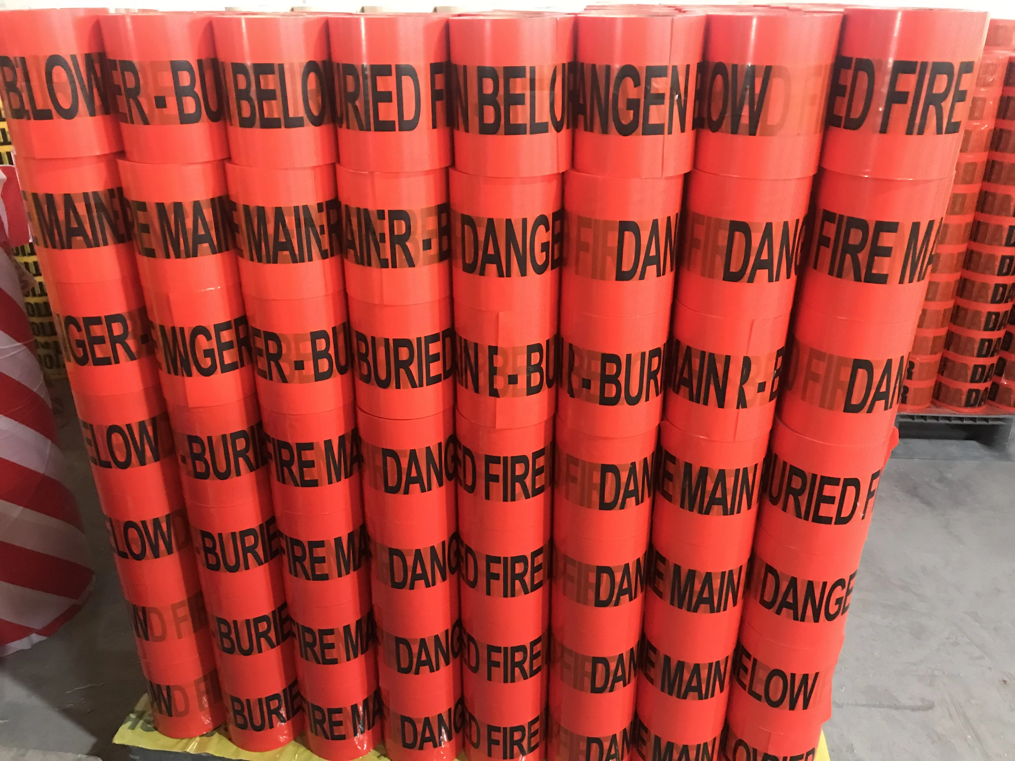 Wholesale custom printed free sample safety barrier red and white caution tape