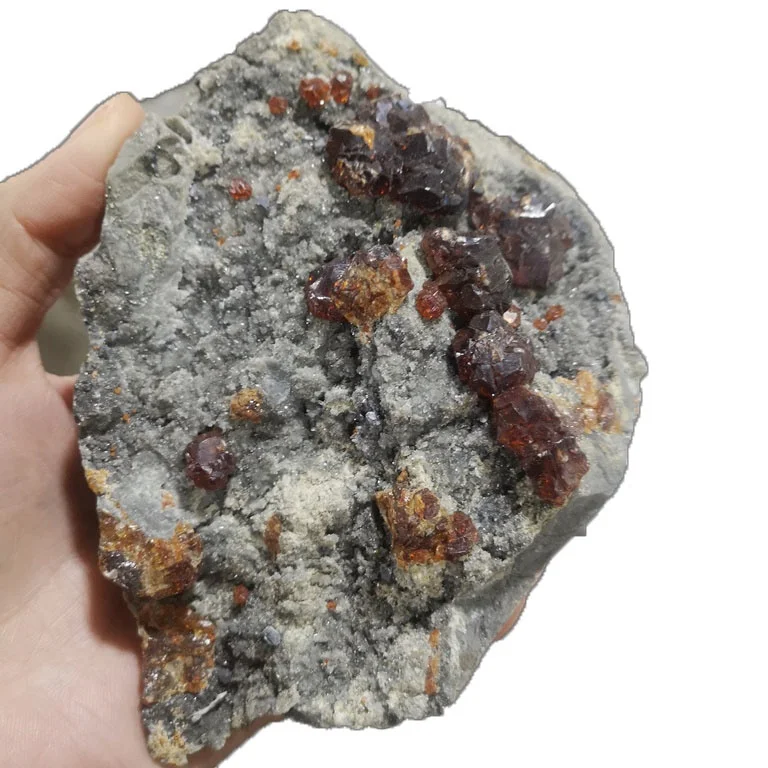Raw Manganese Spessartine Aluminum Garnet Fanta Quartz Gem Mineral Crystal Garnet