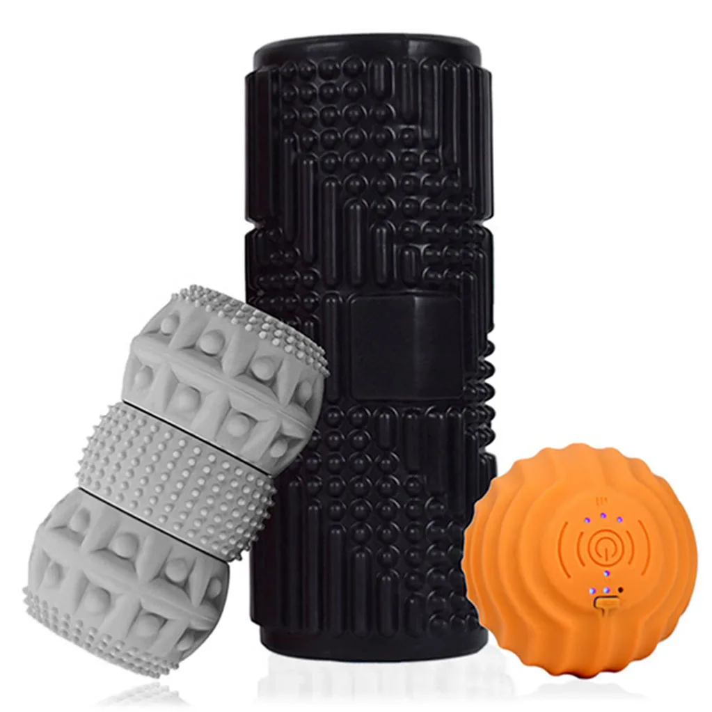 Muti-function Electric Spiky Foam Roller Vibrating Massage Peanut Ball