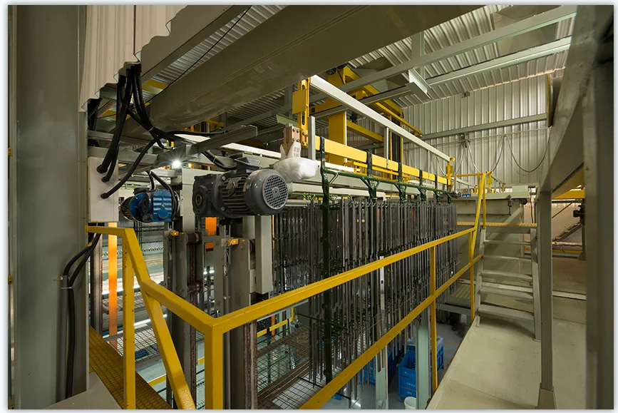 25 years automatic metal surface treatment plating line rack hanging electroplating equipment for environment protection