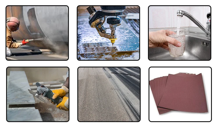 Garnet Sand Abrasive /Polishing Use 60 80 Natural Garnet Blasting Media Almandine Water Jet Cutting Red Garnet Abrasive