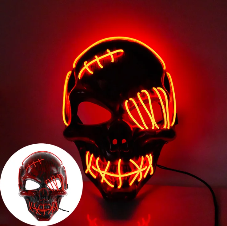 
2020 Party Favor Pirate EL Wire Neon LED Flashing Mask for Halloween 