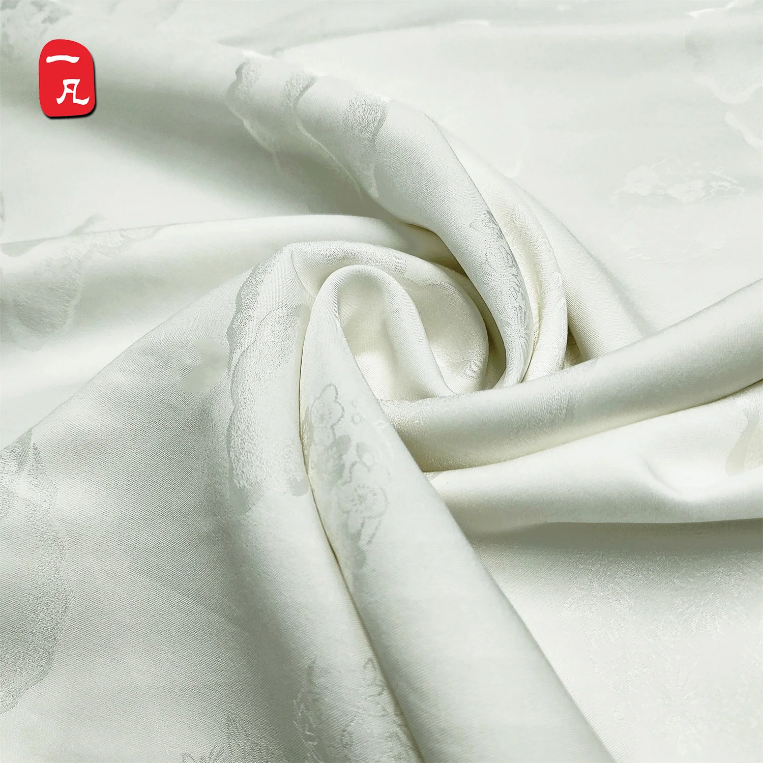 Auspicious Clouds Pattern Embossing Satin 97%Polyester 3%Spandex  jacquard fabric for Hanfu Cheongsam