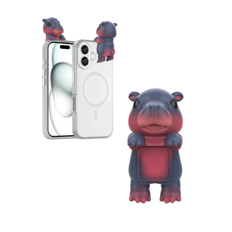 Kaili hippopotamus игрушка креативное украшение подарок Забавные 3d Животные Бегемот автомобиль/телефон/Компьютерные аксессуары Декор Игрушка