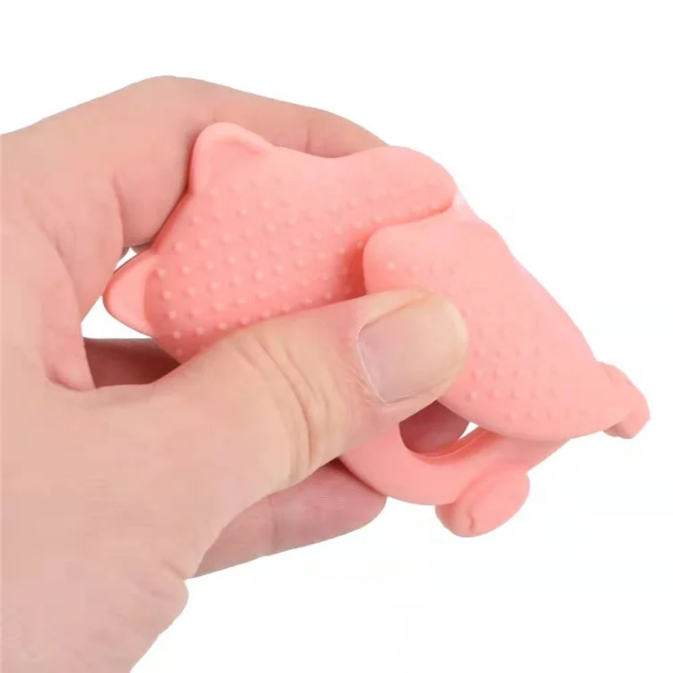 Food Grade Animal Baby Teether Sensory Toys BPA Free Baby Silicone Teether Teething Soothing Molar Toy