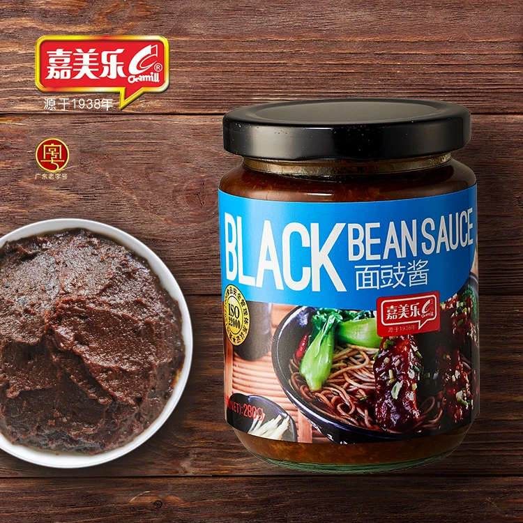 Chinese home kitchen seasoning sauce hot selling taste noodle sauce 280g supermarket black bean sauce
