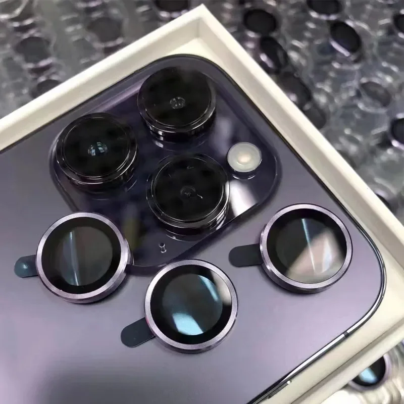 Защитный Объектив камеры из алюминиевого сплава для Iphone 14 13 11 12 Pro Max, цветная пленка для объектива, закаленное стекло, протектор HD, прозрачная защита