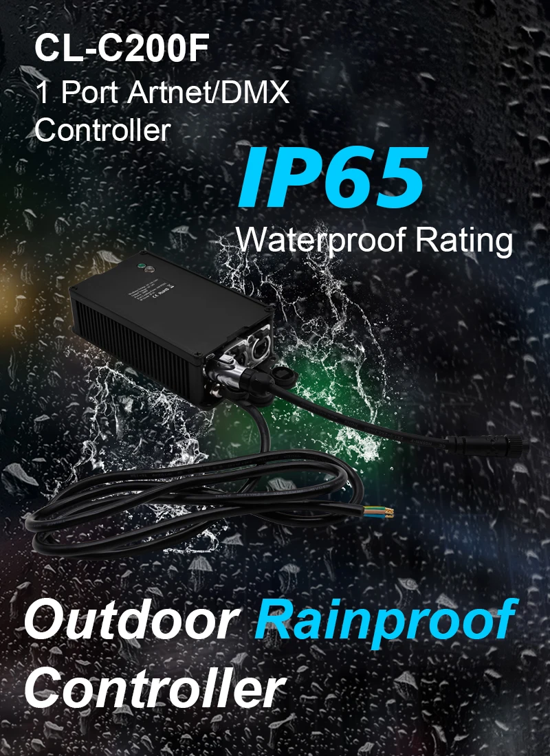 24v RGB/ RGBW Outdoor Rainproof 1 ports Controller  Artnet DMX Stage lighting controller