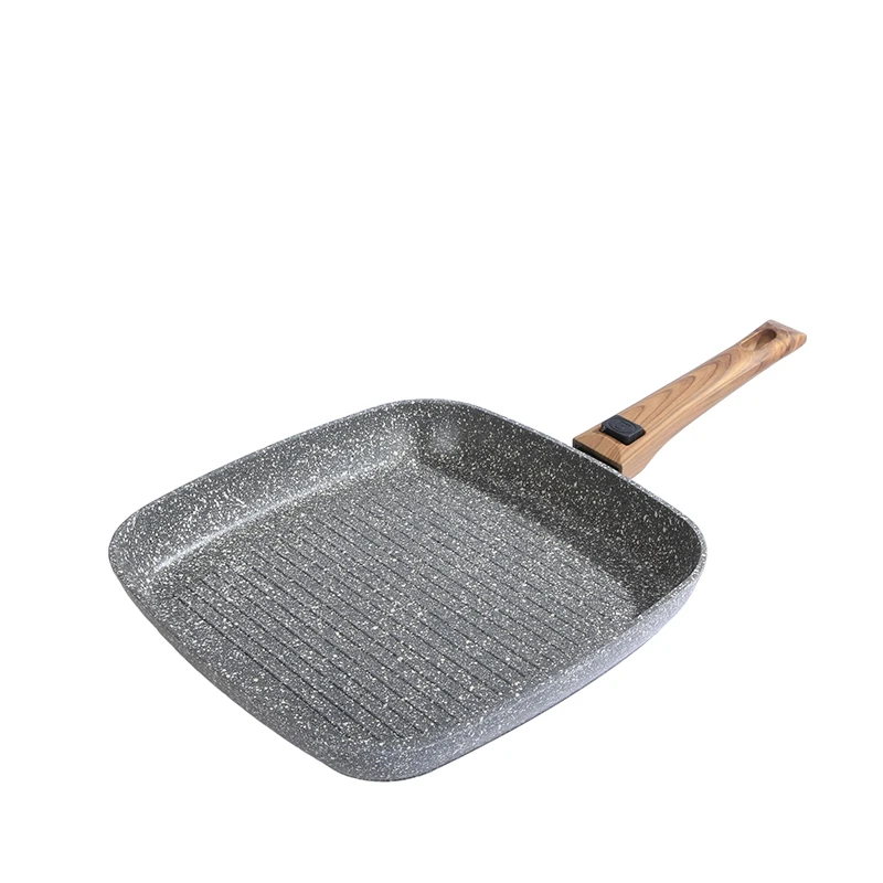 Wholesale Price Forged Aluminium Non Stick Griddles Grill Pans Square BBQ Griddle Pan Skillet Pan