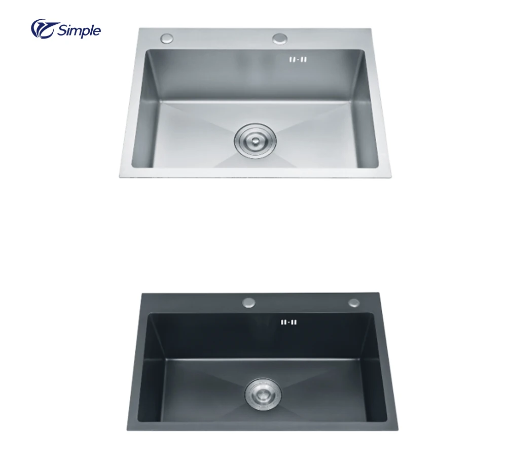 Wholesale Good Quality 201/304 Stainless Steel Nano Black Single Bowl Kitchen Sink