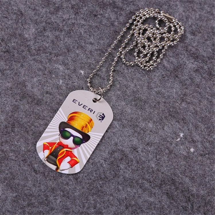 
custom personalized wholesale cheap metal necklace Aluminum sublimation blank army military dogtag dog tag 