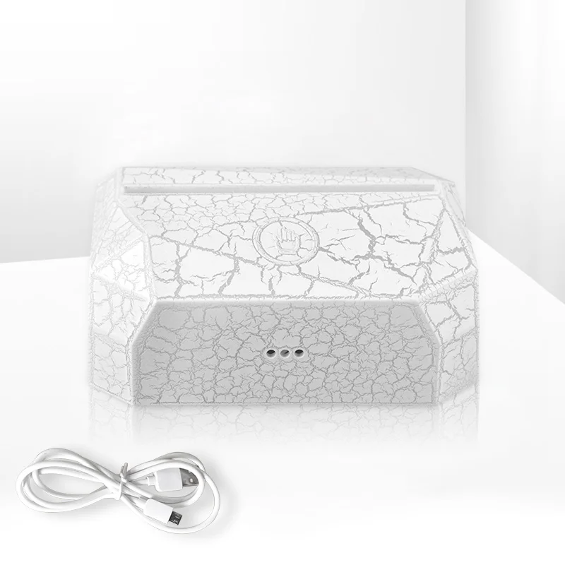 Rechargeable 3D night light crack base for acrylic led light 3d illusion lamp