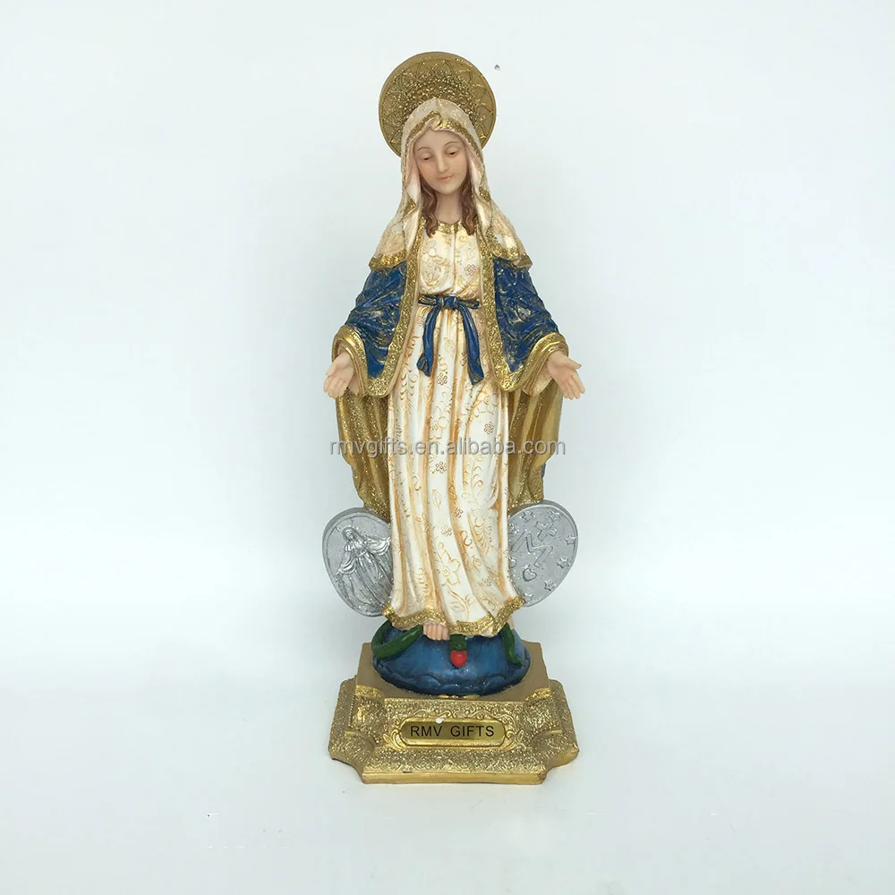 Popular Hand Carved Home Decorative Religious Mother Mary Virgin Crafts Sculpture Catholic Religious Statues