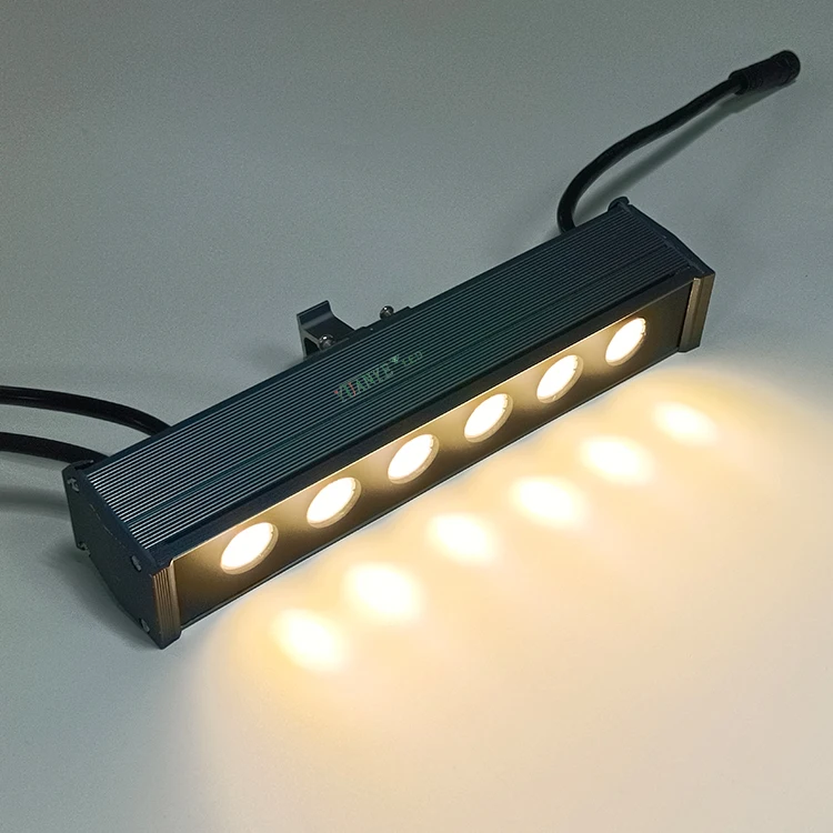 YUANYELED оптовая продажа IP65 наружный DMX512 строительный линейный проектор освещение 9 Вт 18 36 прожектор светодиодный настенный светильник