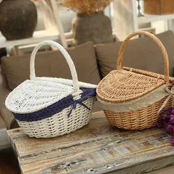 YRMT, корзина для пикника из ивы с подкладкой, корзина для пикника ручной работы