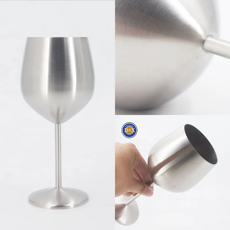 Custom Rose Gold Copper Gold Plated Cocktail Wine Glasses Metal Goblet Champagne Flute Stainless Steel Gin Glass Red Wine Cup