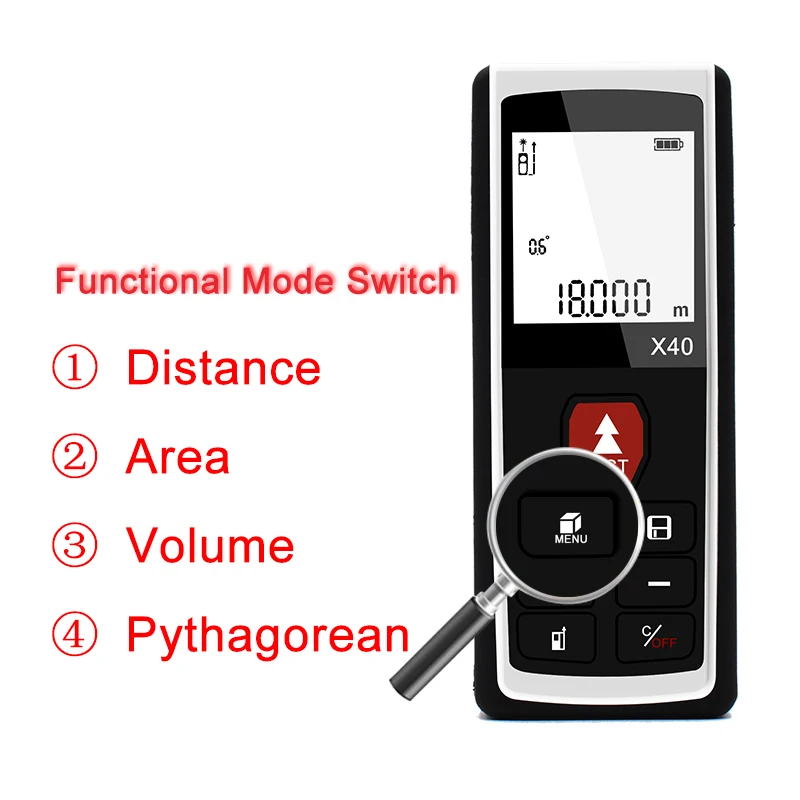 Pocket accuracy laser tape measure digital 100m lazer finder distance meter device small