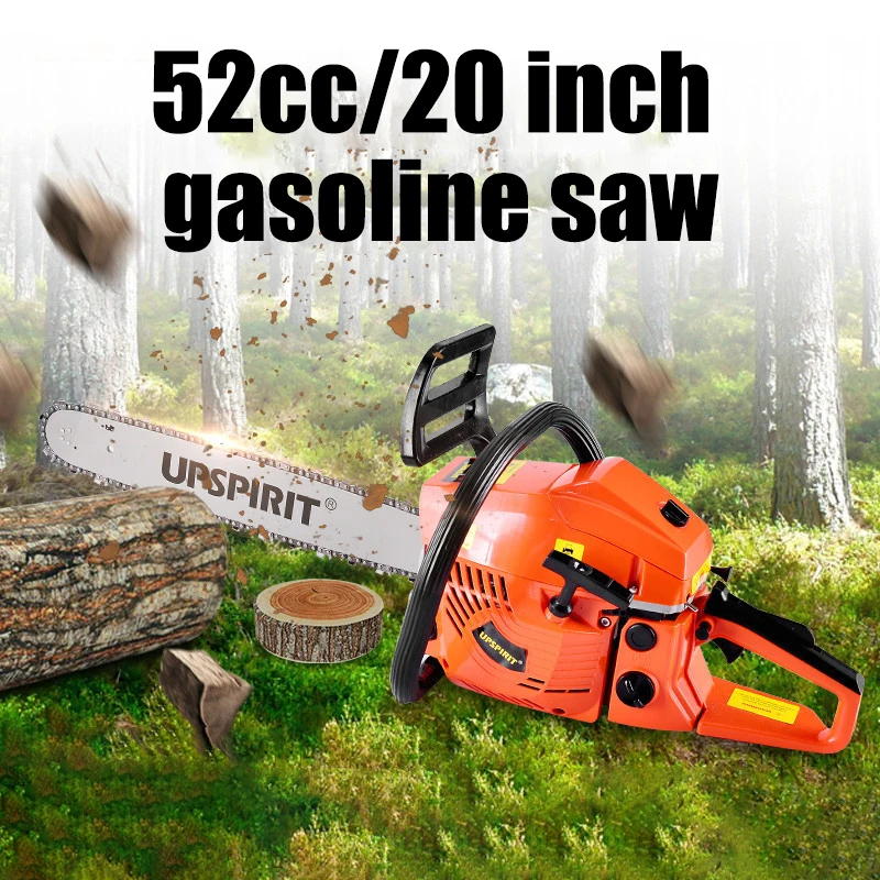 Powerful  52cc 20 inch gasoline saw 2.2kw high-power 2-stroke engine oil household Wireless small portable saw
