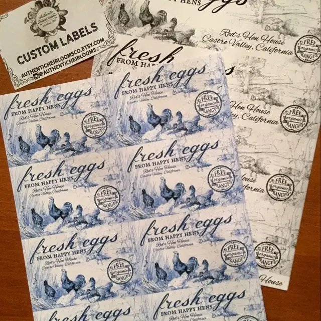 Minsda Custom Self Adhesive Waterproof Paper Private Egg Box Packaging Labels