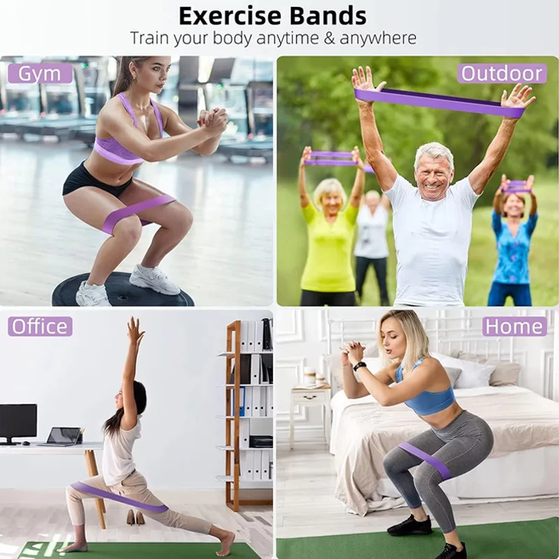 Portable Custom Private Logo Workout Eco Friendly TPE Short Exercise Bands Big 5 Video Gym Fitness Resistance Bands sets
