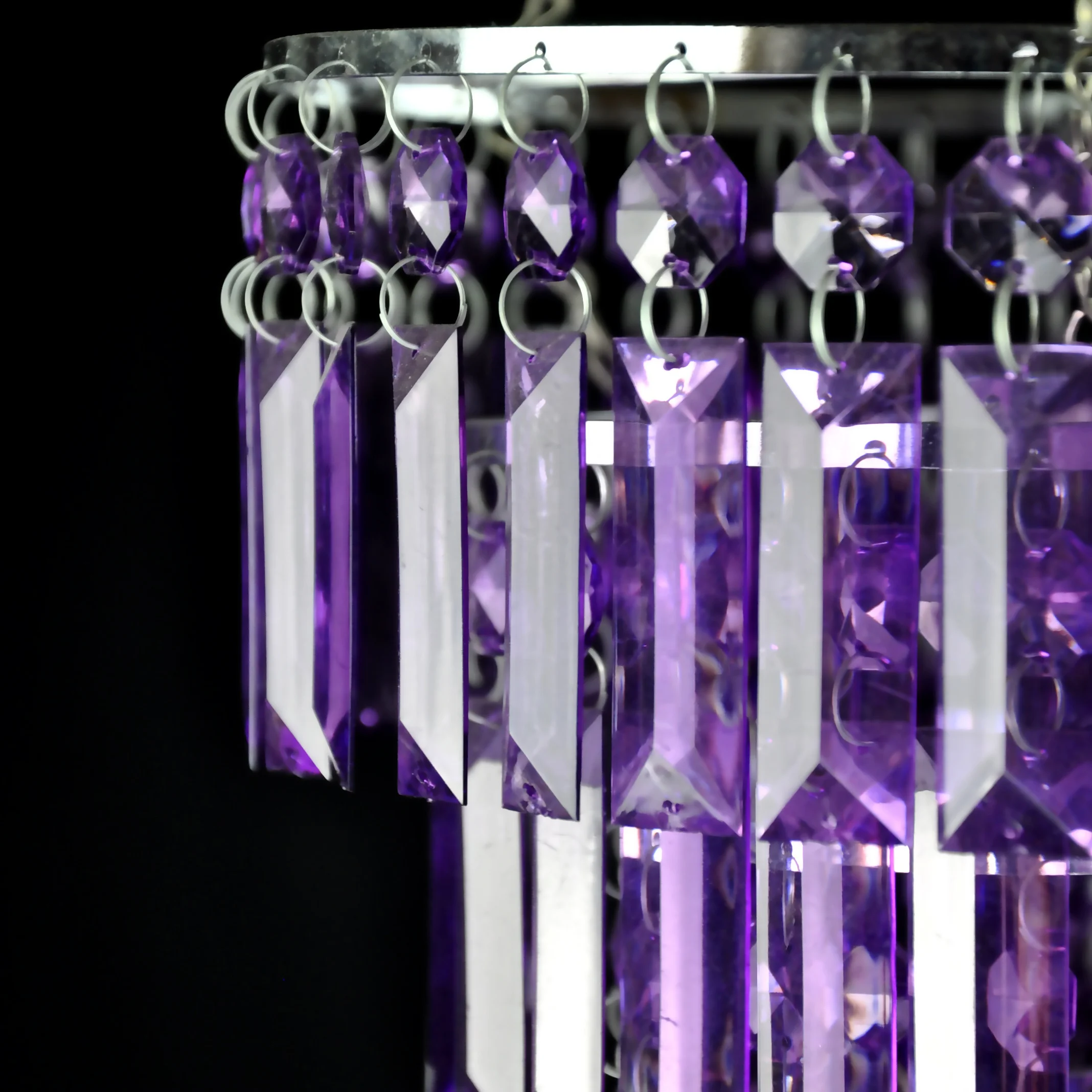 Hot sale acrylic clear beaded lampshades wholesale decorative cheap chandelier