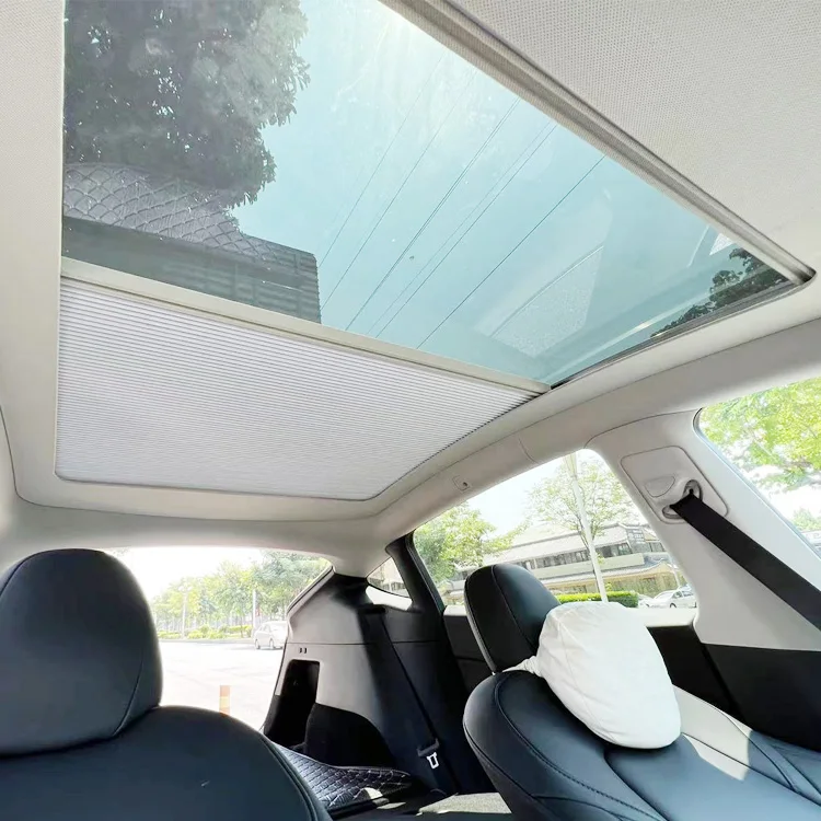 Top Quality Car UV Protection Retractable Sunroof Shade Skylight Sunshade Curtain Special Customized For TESLA MODEL Y 3