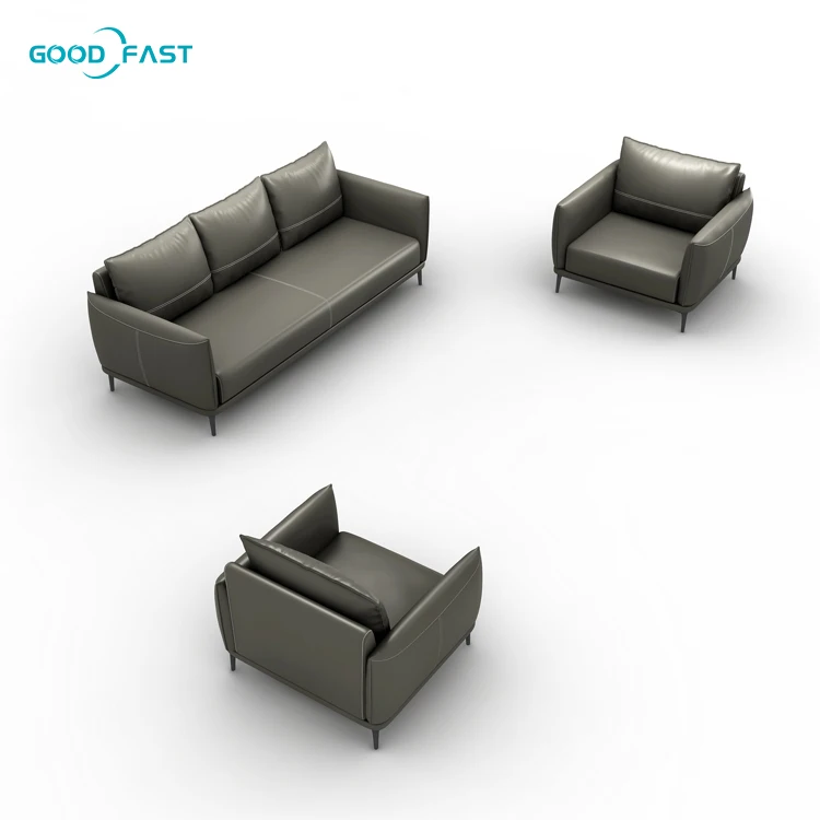 Modern Lobby Reception Sofa Office Hot Sale Advanced Visitor Sofa New Design PU Leather Sofa for Office Furniture