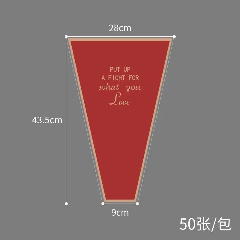 Transparent Single Bouquet Packaging Bag Rose Waterproof Flower Bag Flower Arrangement Festival Flowers Wrapping Paper Material