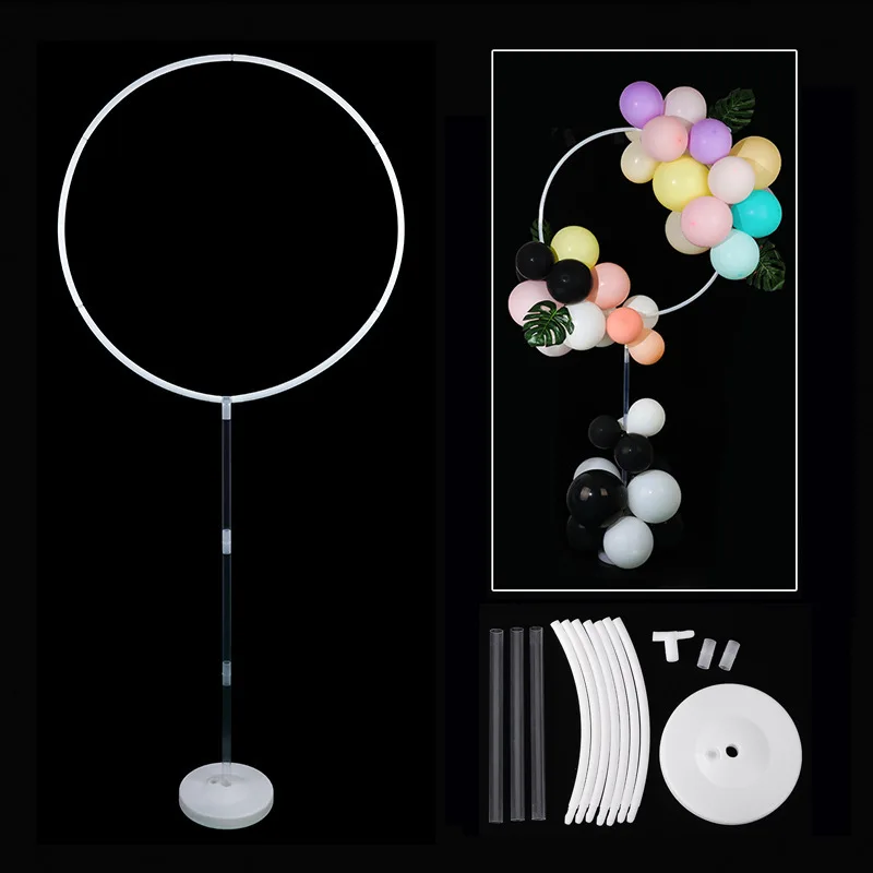 Balloon Arch Wedding Party Decorations Balloons Circle Frame Column Base Stand Display Kit Garland Holder