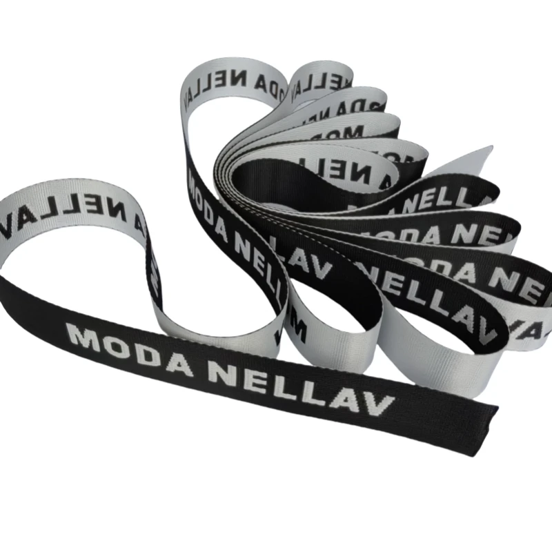 High Tenacity 2/5' 1/2' 3/5' 4/5' PP Nylons custom design jacquard webbing for clothing bag