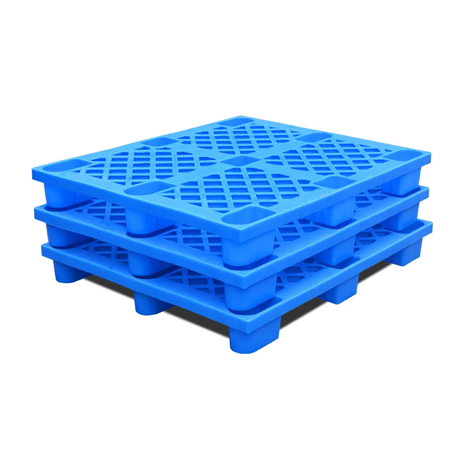 Cheap durable plastic pallet Nestable light duty nine feets single sided grid used recycled plastic pallet for sale