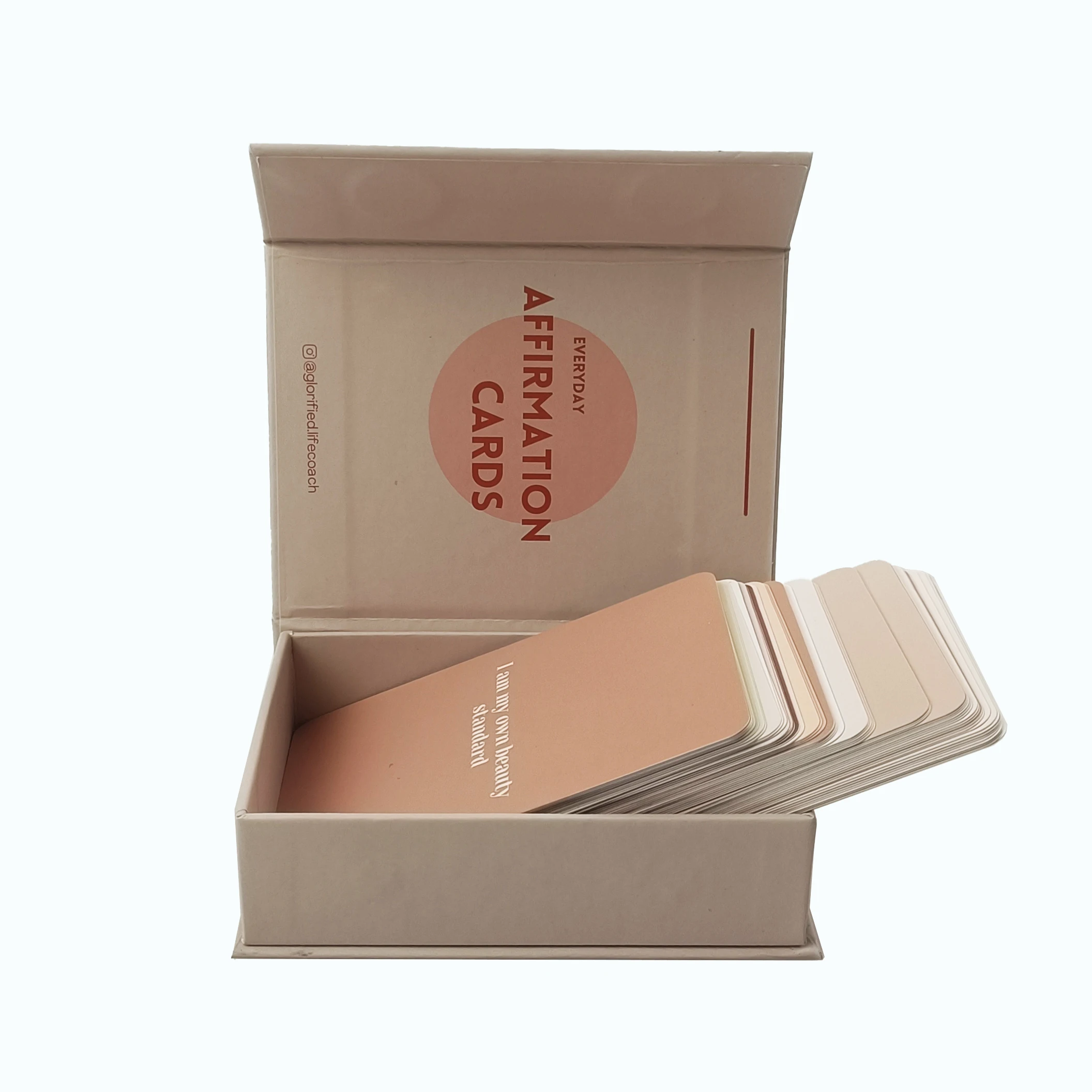 Custom Printing Inspirational Affirmation Cards Children Game Use Includes Logo and Paper Box