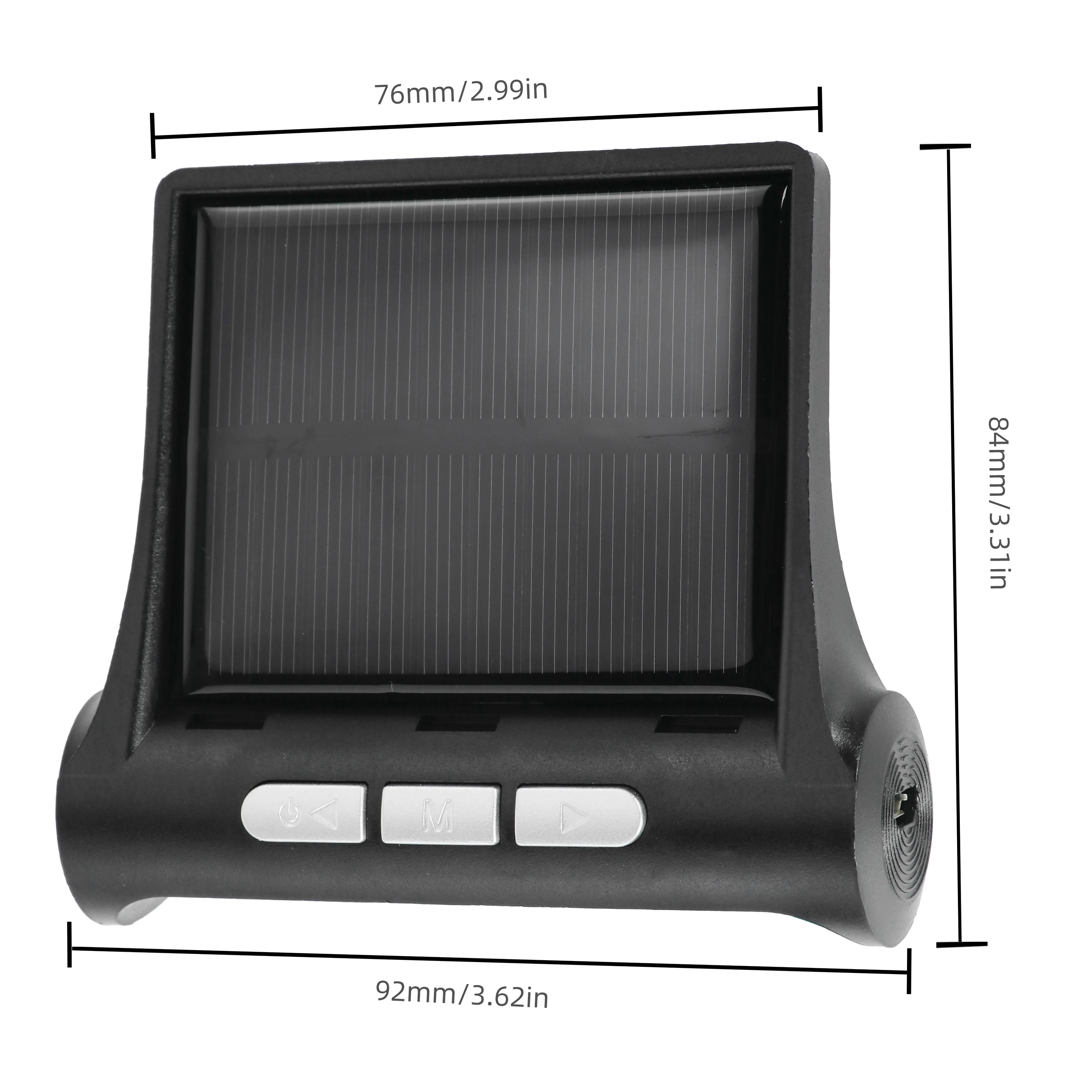 Factory Supply Solar Energy Charging Four Tyre Pressure Gauges External Sensors Tire Pressure Monitoring System for Cars