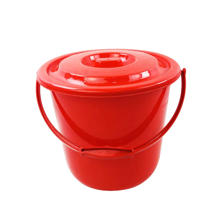 High Quality 20L PP Plastic Red Bucket With Lid