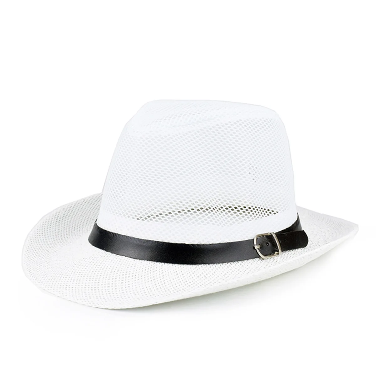 New arrival beach sun jazz hat retro hollow curled brim gentleman straw hat for outdoor beach