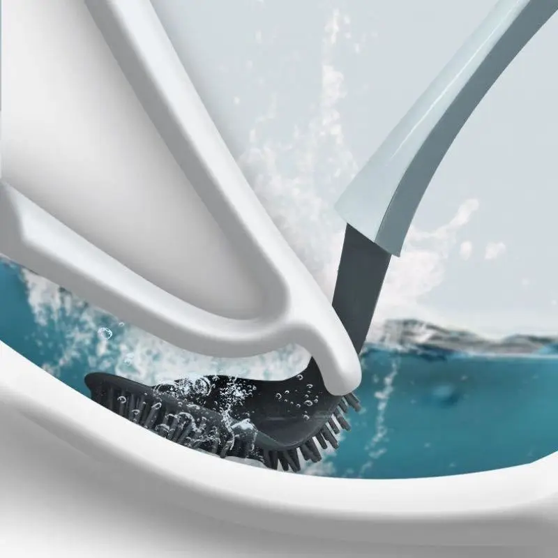 2021 настенный держатель для туалетной щетки ванной комнаты квадратная Мягкая силиконовая щетка туалета из ТПР очиститель с пластиковой