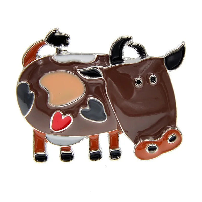 
Enamel Milk Cow Brooch Kids Cartoon Pin Brooch 6 Colors Available Drop Shipping Badges Fashion Anime Pin High Quality 