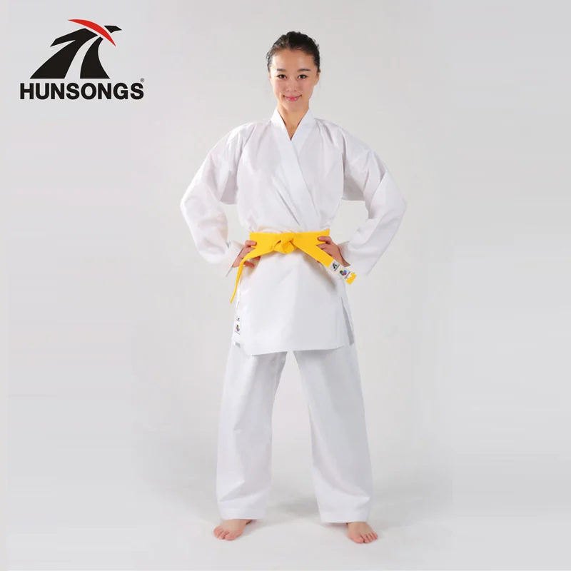 Ali baba online store karate competition and training White Twill canvas karate suit wkf