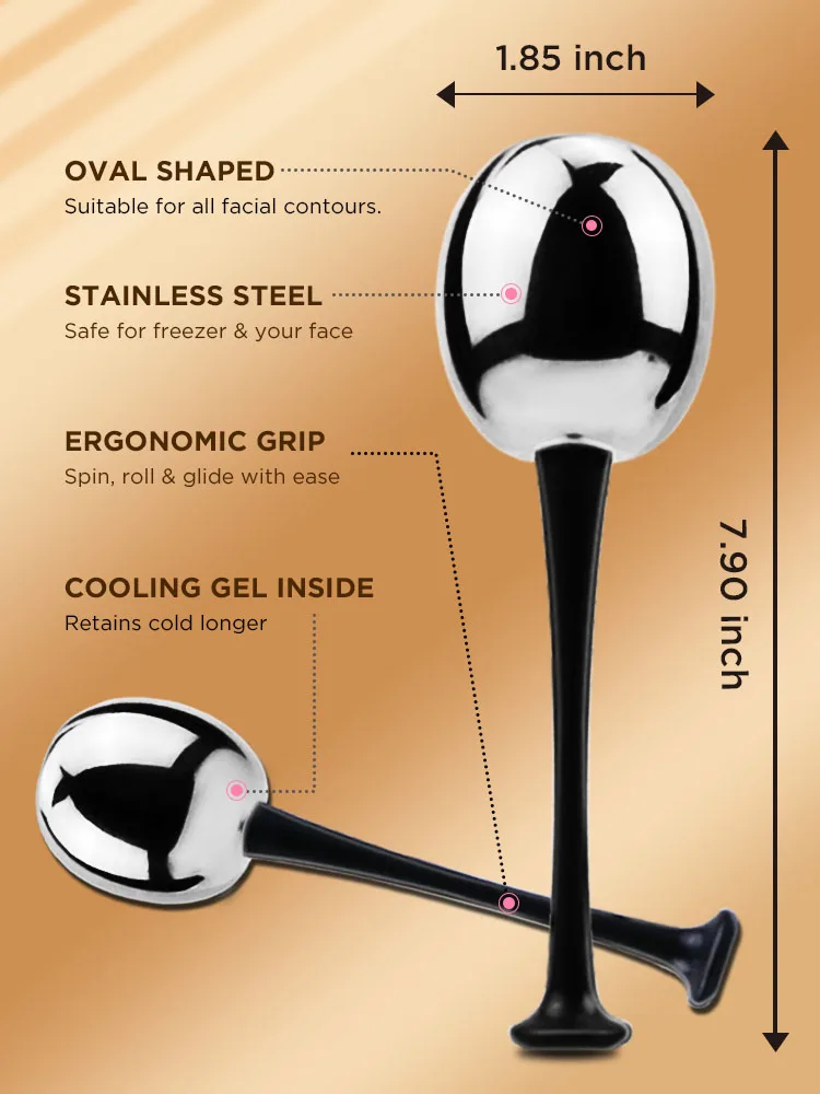 Custom Logo And Low Moq Stainless Steel Metal Ice Globes With Black Plastic Handle