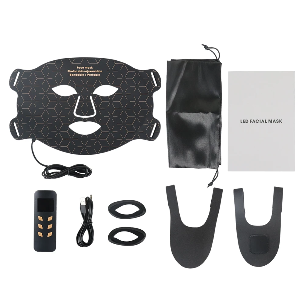 Red Light Therapy Mask 240 PCS LED QTY Silicone Led Mask USB 4 Colors Skin Care Beauty Led Light Red Light Therapy