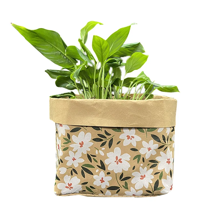 
waterproof strong paper flower carrier bags washable 