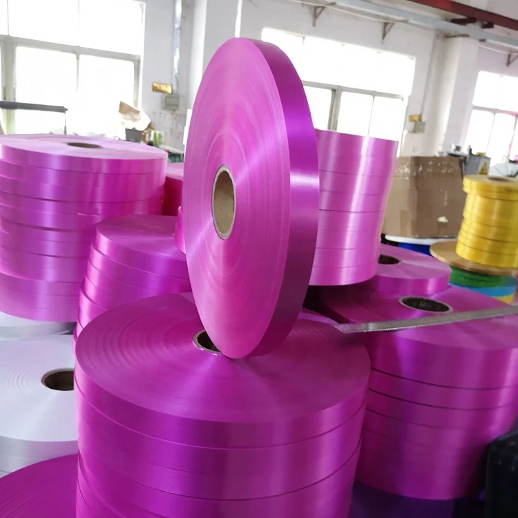 Wholesale Factory Can Process Raw Materials Poly Ribbon Polypropylene PP Plastic Jumbo Ribbon Roll