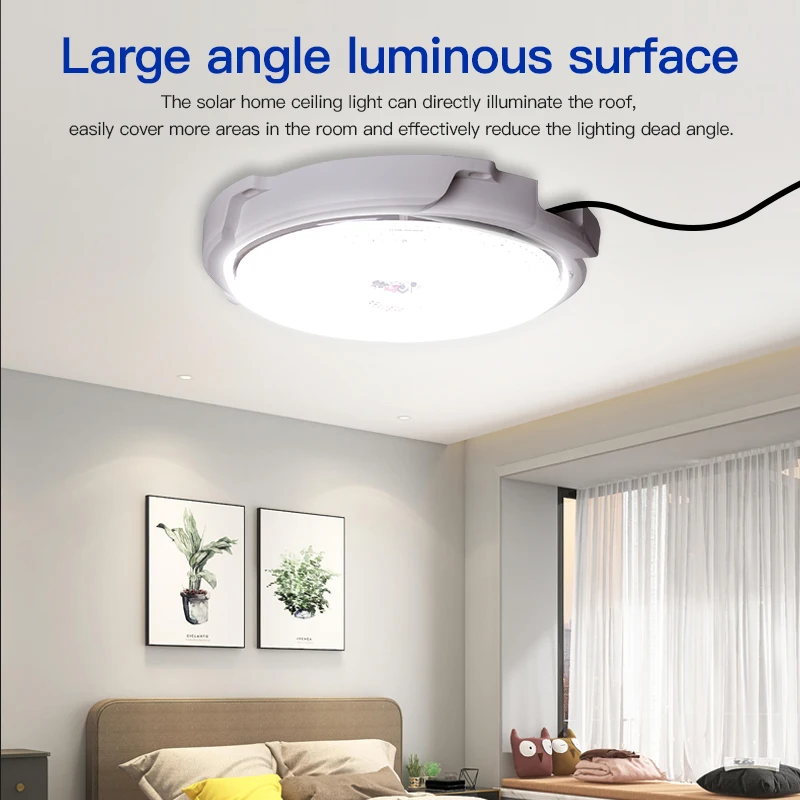 ABS Led Round Ceiling Lamp 40W 60W 100W 200W 300W Solar Ceiling Lights For Indoor