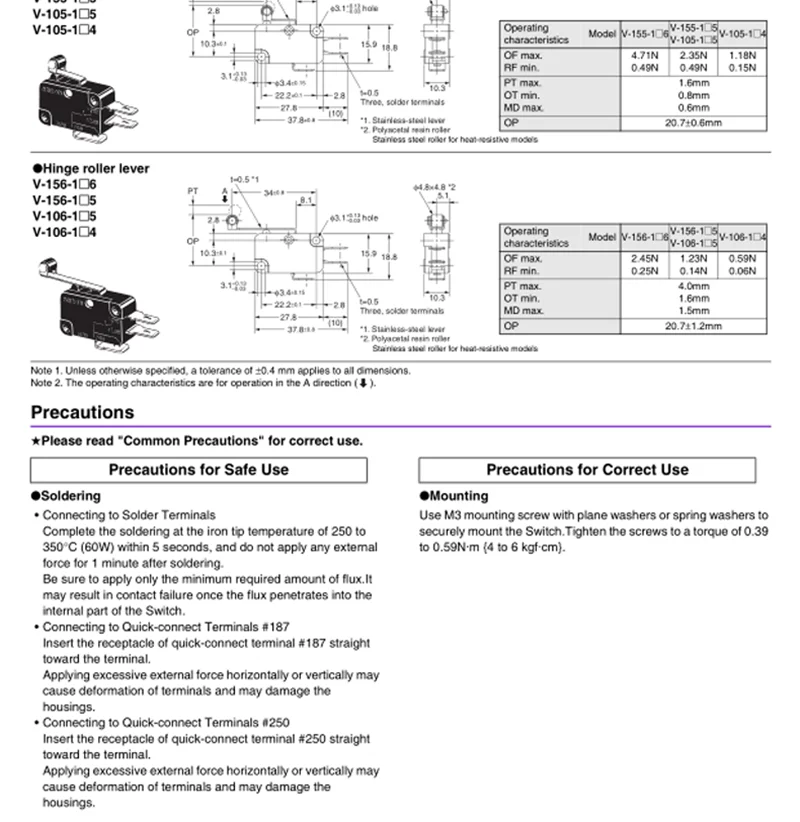 Новый оригинальный 100% микро переключатель Φ без ручки AC250V 15A 2.35N