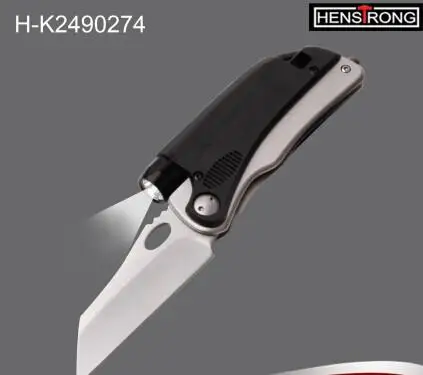 Best Outdoor Camping & Hunting EDC Folding Pocket Knife Tactical Survival Foldable Knife with Fire Starter LED Stainless Blade