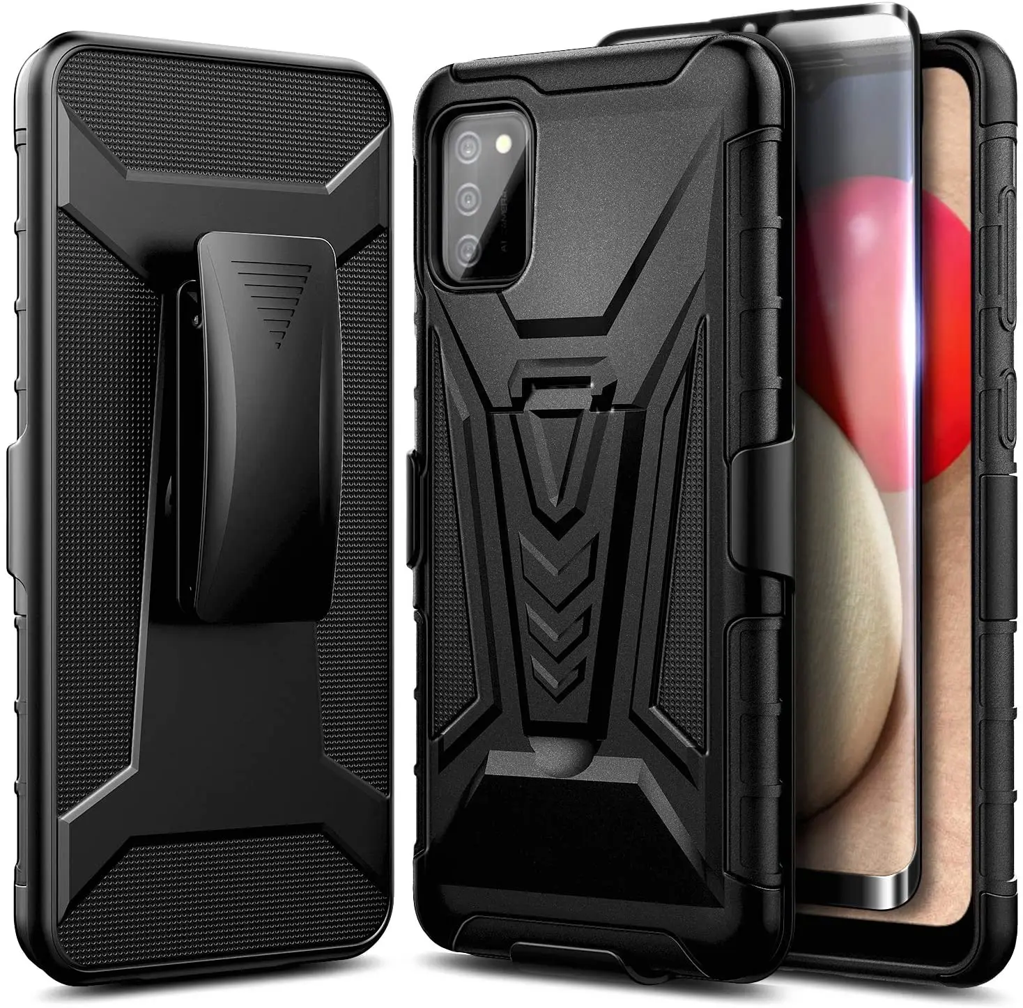 Robot Cover For Samsung Galaxy A03S A72 A12 M51M315G 4G PC TPU Belt Clip Shockproof Bumper Protective Mobile Case Covers