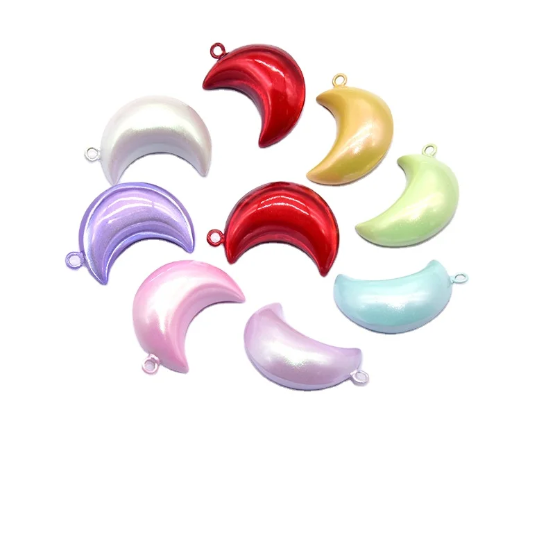 Wholesale moon shaped small brass bell in string