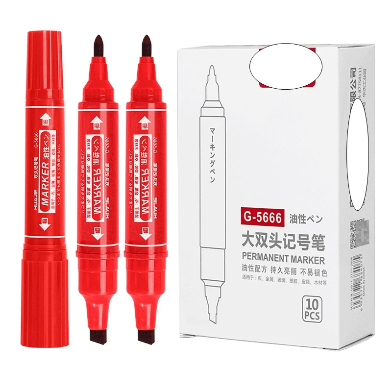 Custom quick drying large head High quality double ended oil based marker permanent marker